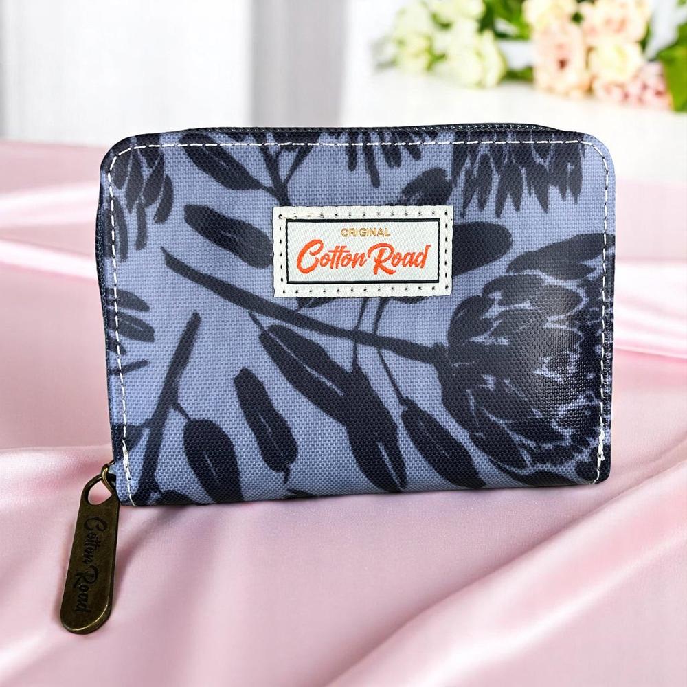 GREY PVC Cotton Road Card Holder with PROTEA