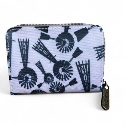 GREY PVC Cotton Road Card Holder with WINDMILLS