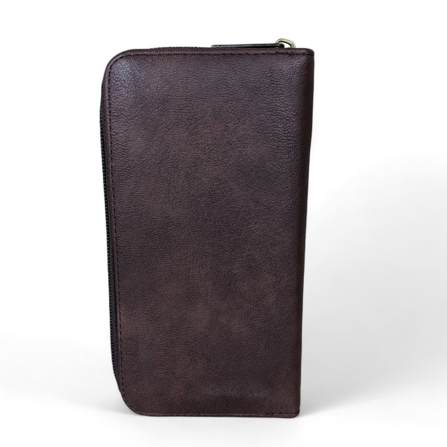 Cotton Road Wallet: Large BROWN PU Leather Wallet with DUAL STORAGE