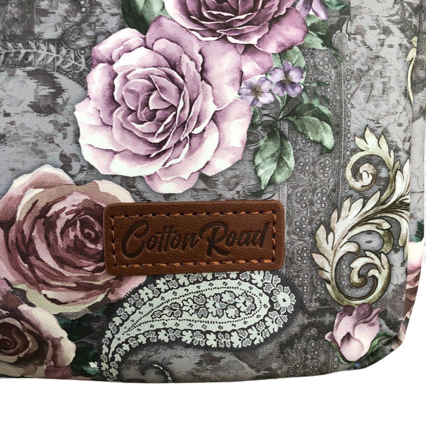 GREY Cotton Road PVC Laptop Bag / Carry Sleeve with Padded Inner and PAISLEY/PINK FLOWERS