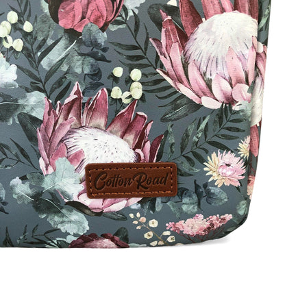 GREEN PROTEA Cotton Road PVC Laptop Bag / Carry Sleeve with Padded Inner