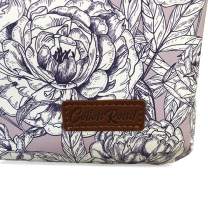 LILAC FLORAL Cotton Road PVC Laptop Bag / Carry Sleeve with Padded Inner