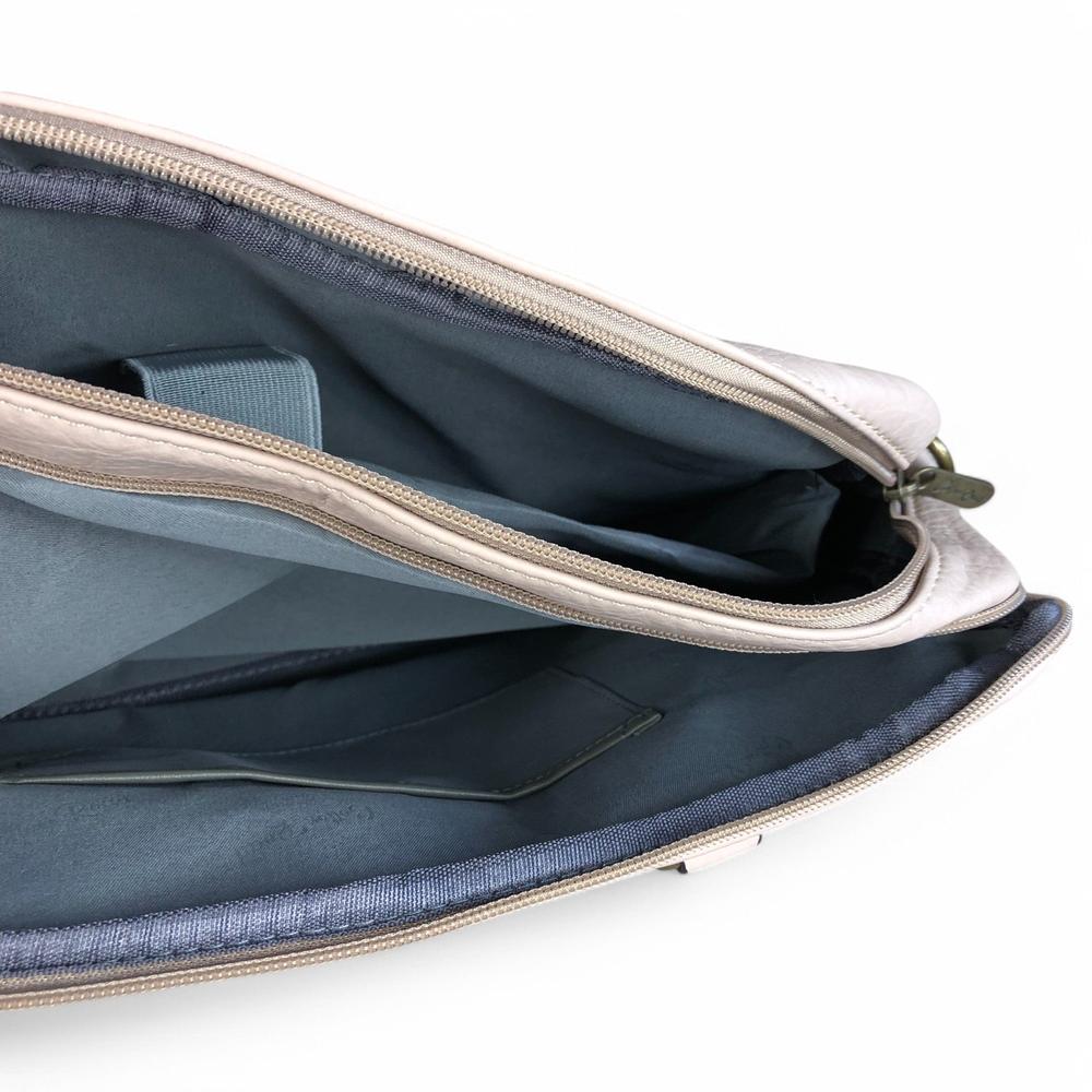 KHAKI BRANDED Cotton Road PU Leather Laptop Bag