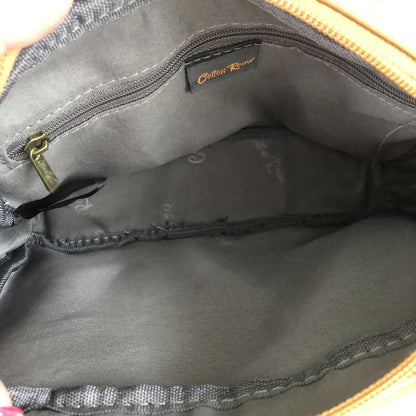 KHAKI PU Leather Cotton Road Sling Bag