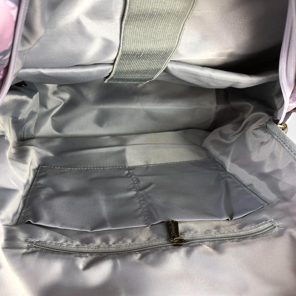 LILAC PVC Cotton Road 15,6" Laptop Backpack with FLOWERS