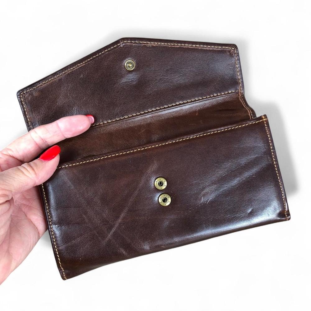 Large COFFEE BROWN VIVACE Genuine Leather Wallet