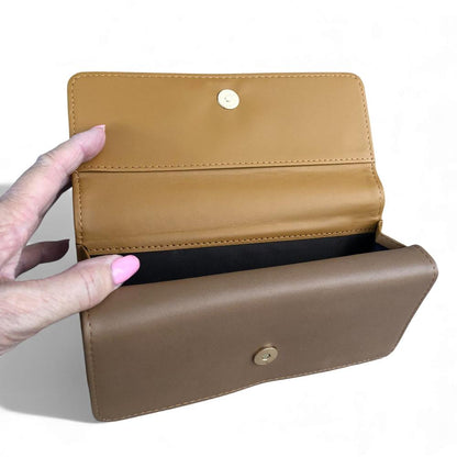 Large FLORAL BROWN PU Leather Cotton Road Wallet