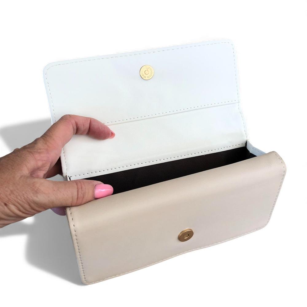 Large FLORAL IVORY PU Leather Cotton Road Wallet