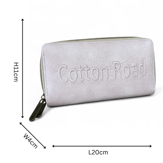 Large KHAKI PU LEATHER Cotton Road BRANDED Wallet