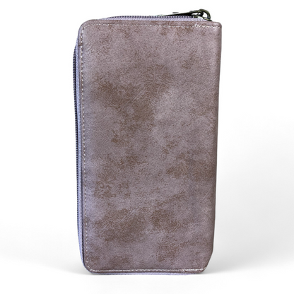 Large PINK Cotton Road PU Leather Wallet with WINDMILL