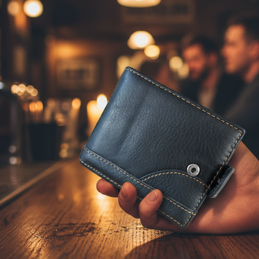 Leather Wallet: BLACK VIVACE Genuine Leather with Clip for MEN lifestyle