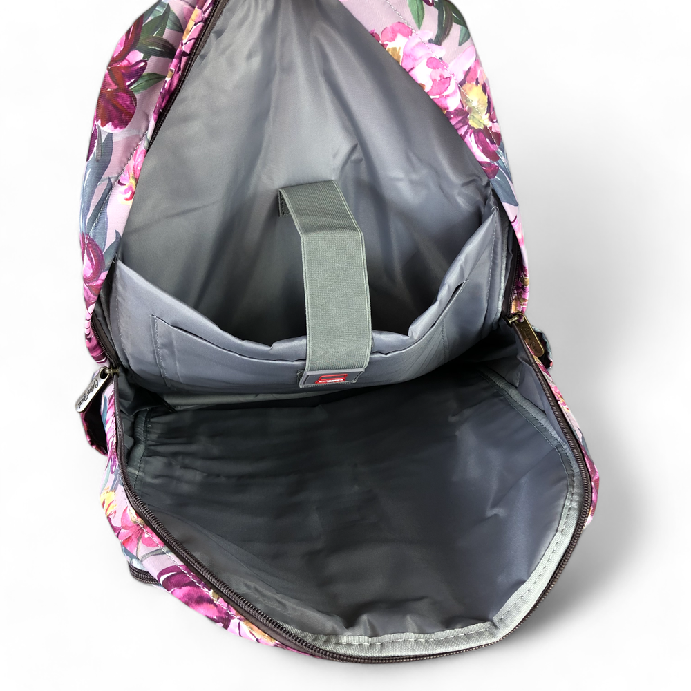 MAUVE FLORAL Canvas Cotton Road Backpack
