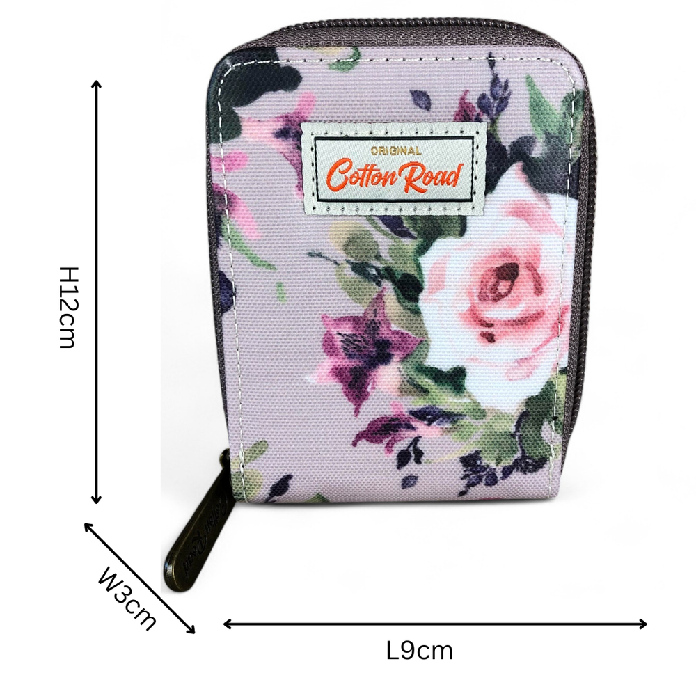 MAUVE FLORAL PVC Cotton Road Card Holder