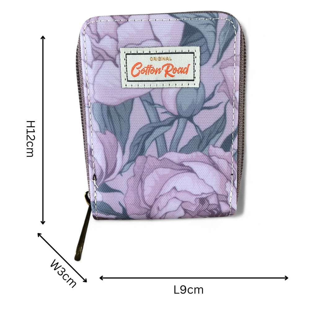 MAUVE FLORAL PVC Cotton Road Card Holder