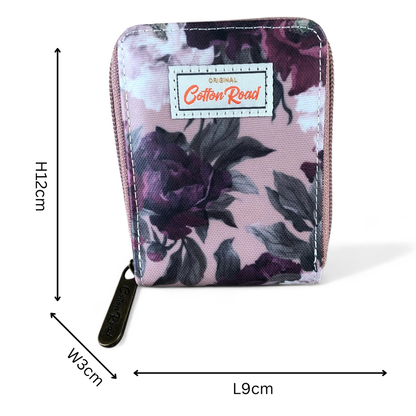 MAUVE FLORAL PVC Cotton Road Card Holder