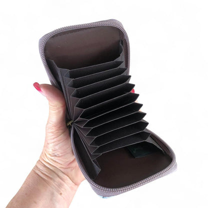 MAUVE FLORAL PVC Cotton Road Card Holder