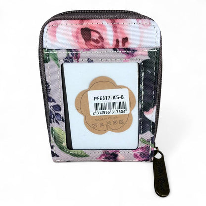 MAUVE FLORAL PVC Cotton Road Card Holder