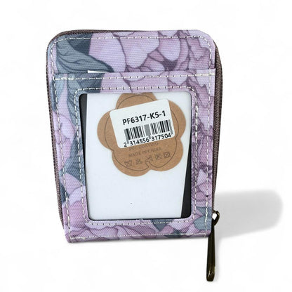 MAUVE FLORAL PVC Cotton Road Card Holder