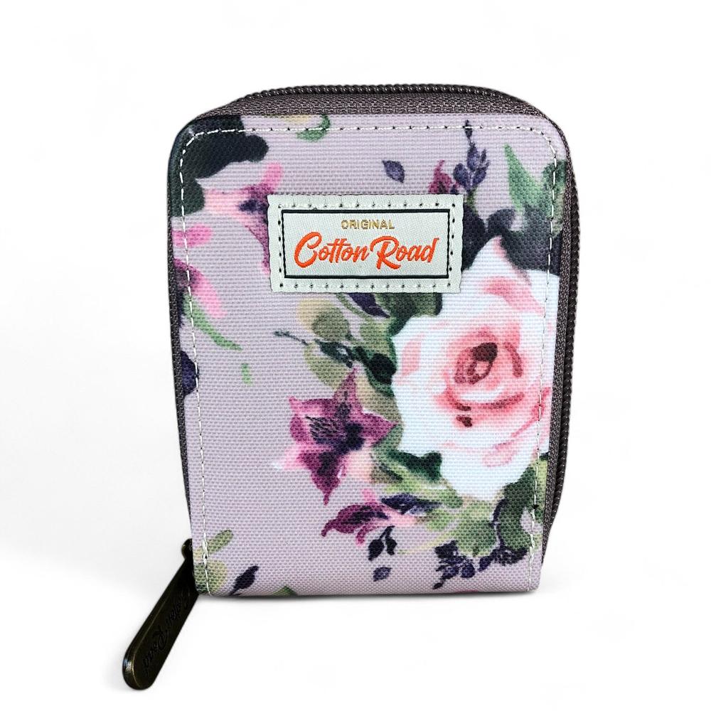 MAUVE FLORAL PVC Cotton Road Card Holder