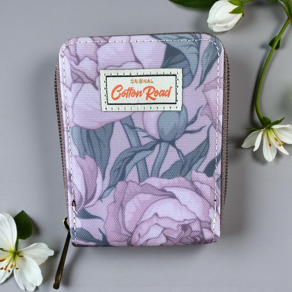 MAUVE FLORAL PVC Cotton Road Card Holder