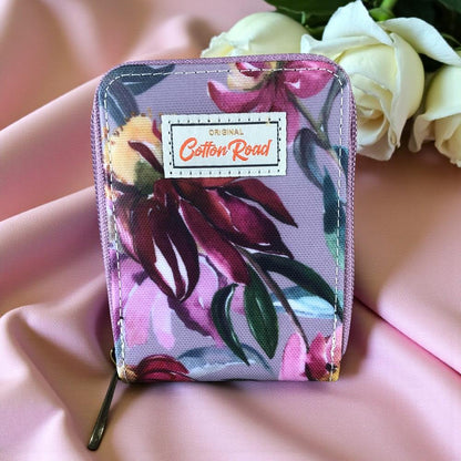MAUVE FLORAL PVC Cotton Road Card Holder