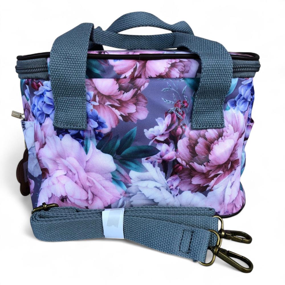 MAUVE FLORAL PVC Cotton Road Lunch Box Cooler Bag
