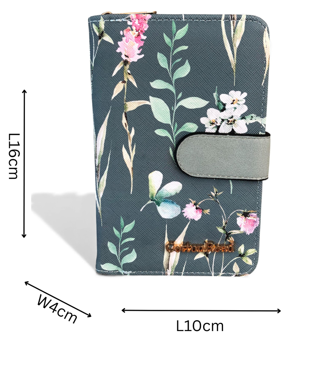 Medium GREEN FLORAL PU Leather Cotton Road Wallet