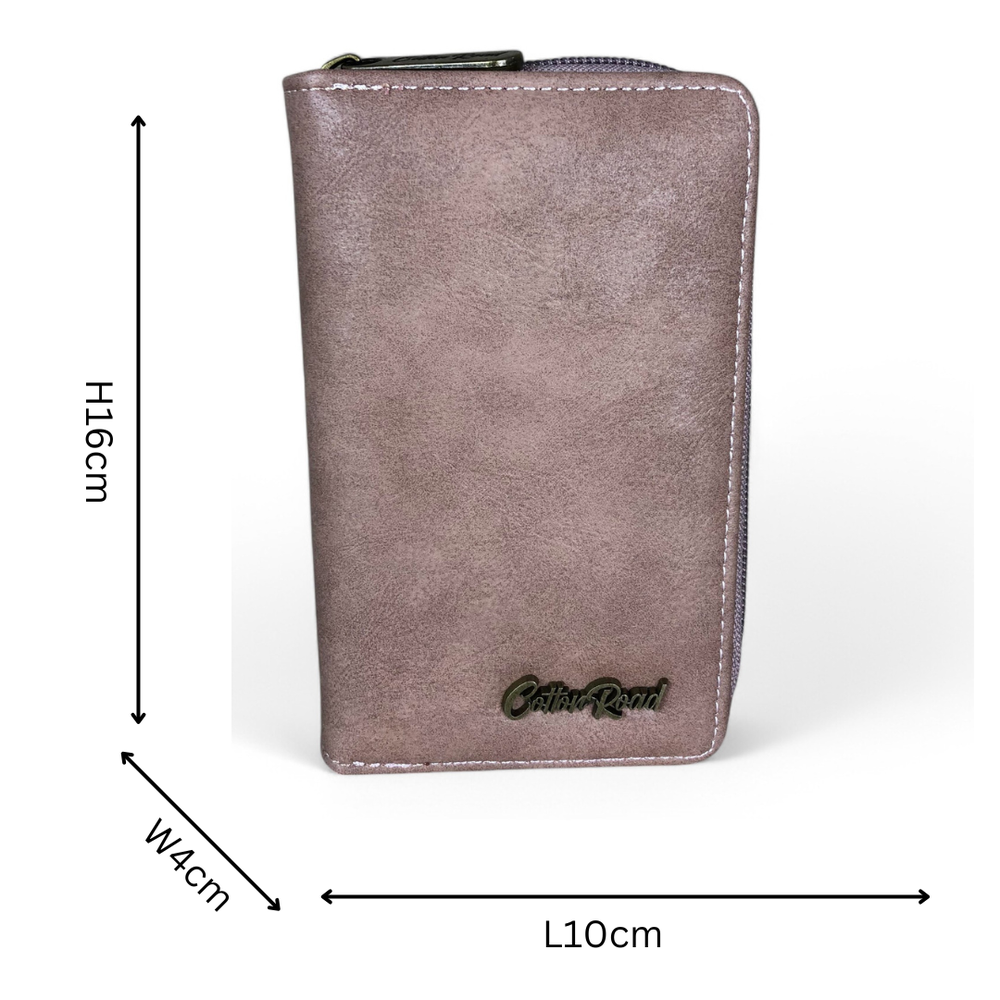 Medium PINK PU Leather Cotton Road Wallet
