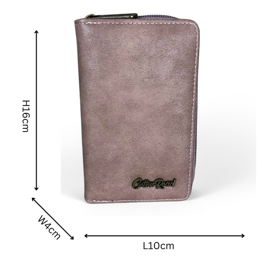 Medium PINK PU Leather Cotton Road Wallet