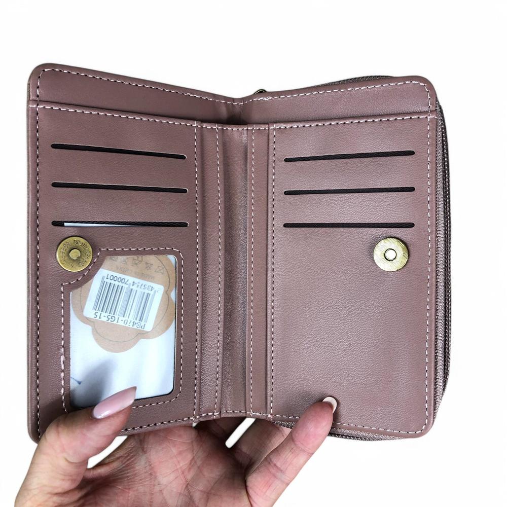 Medium PINK PU Leather Cotton Road Wallet