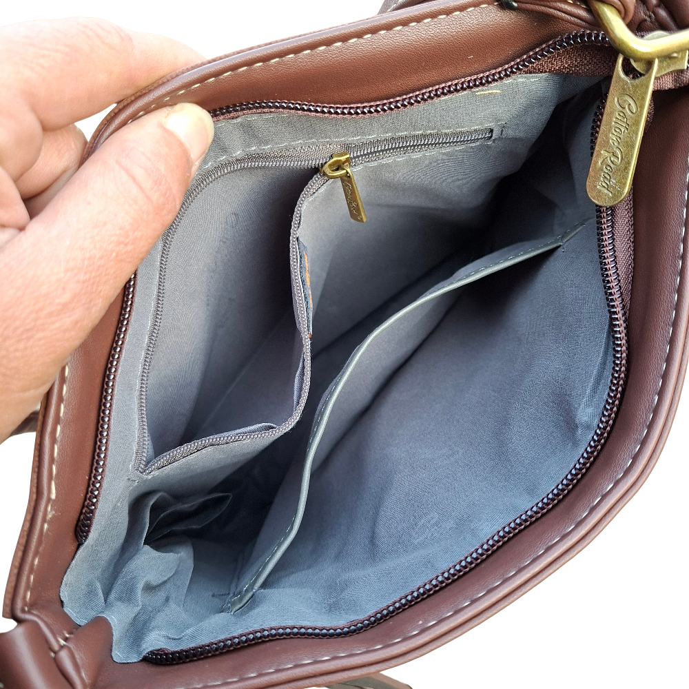 Multi-pocket Crossbody with Adjustable Strap INSIDE VIEW