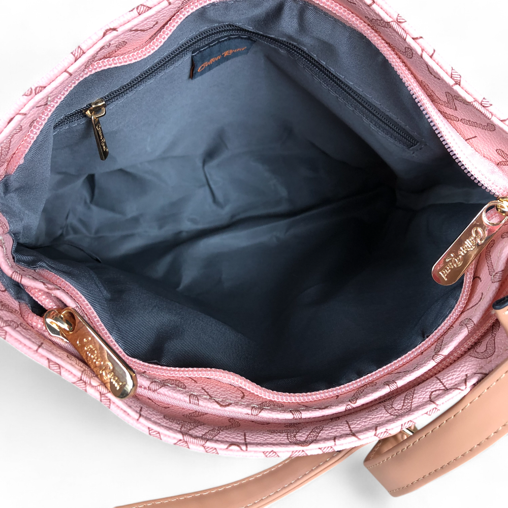 PINK Cotton Road BRANDED Synthetic Leather Sling Bag