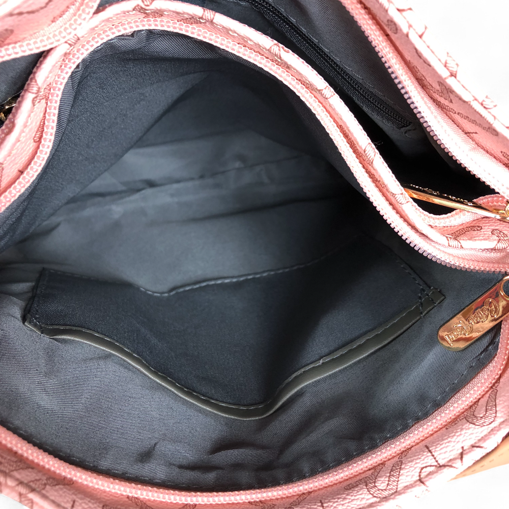 PINK Cotton Road BRANDED Synthetic Leather Sling Bag