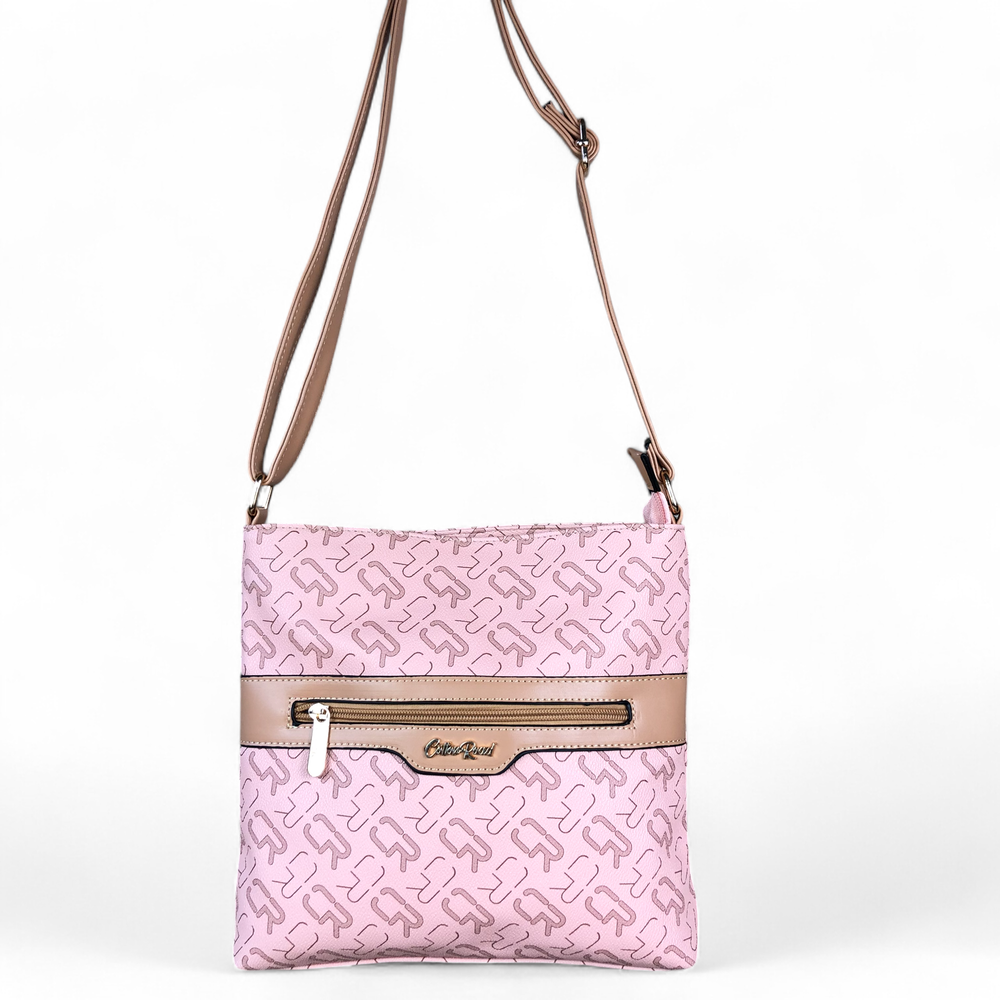 PINK Cotton Road BRANDED Synthetic Leather Sling Bag