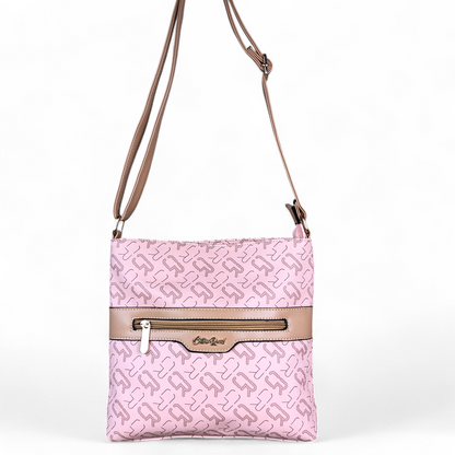PINK Cotton Road BRANDED Synthetic Leather Sling Bag