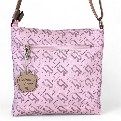 PINK Cotton Road BRANDED Synthetic Leather Sling Bag