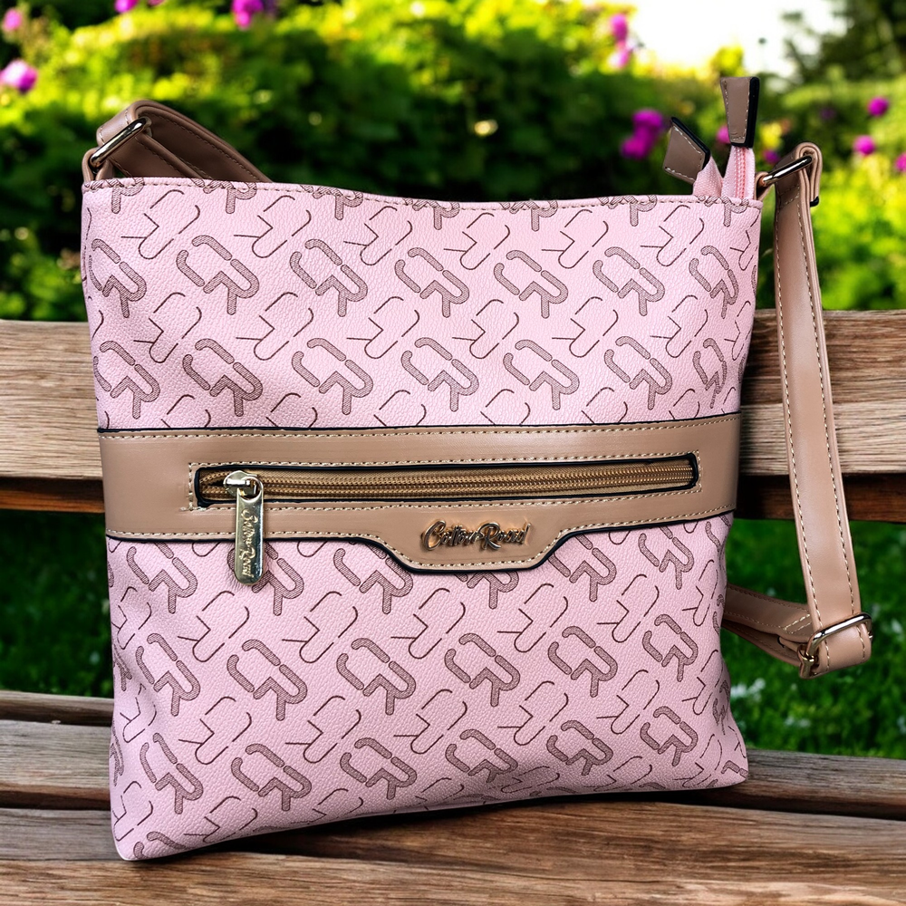 PINK Cotton Road BRANDED Synthetic Leather Sling Bag