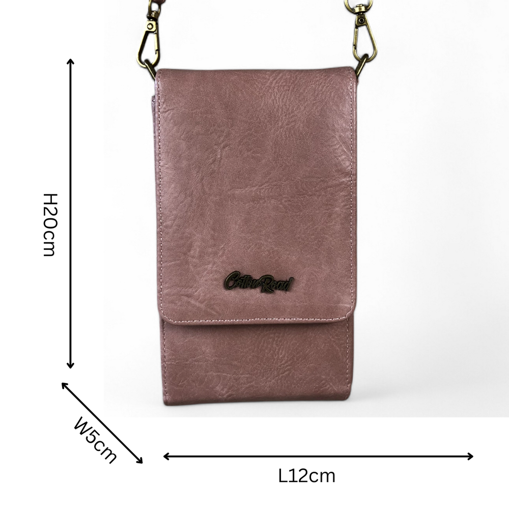 PINK Cotton Road PU Leather Cellphone Sling Bag/Wallet