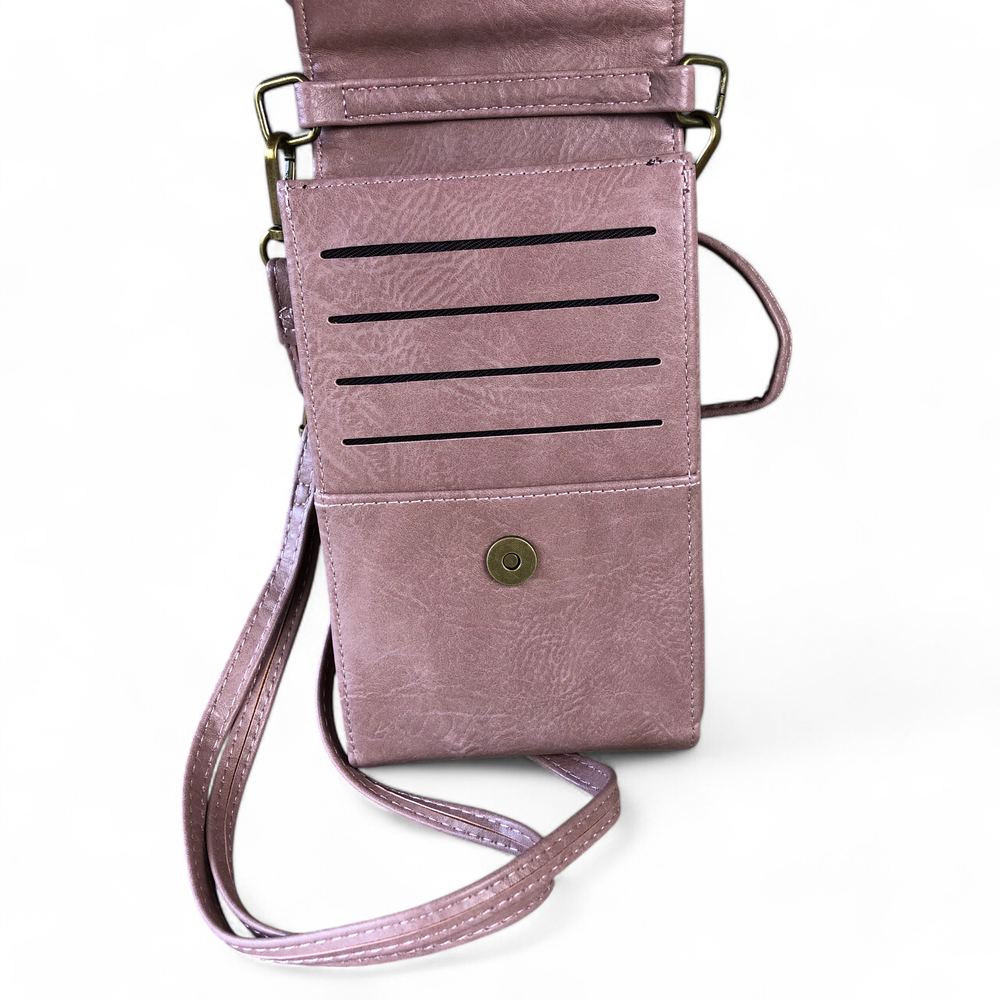 PINK Cotton Road PU Leather Cellphone Sling Bag/Wallet