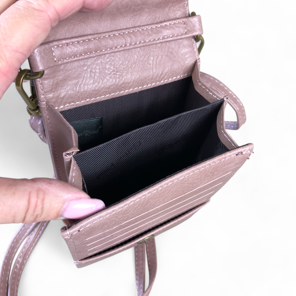 PINK Cotton Road PU Leather Cellphone Sling Bag/Wallet