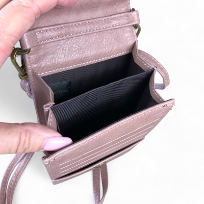 PINK Cotton Road PU Leather Cellphone Sling Bag/Wallet