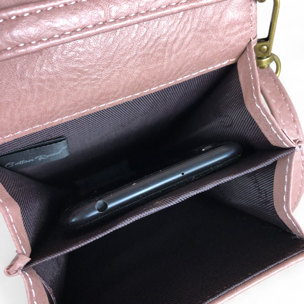 PINK Cotton Road PU Leather Cellphone Sling Bag/Wallet