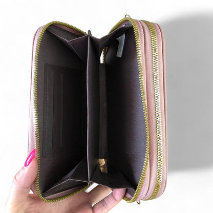 PINK Cotton Road PU Leather Cellphone Sling Wallet