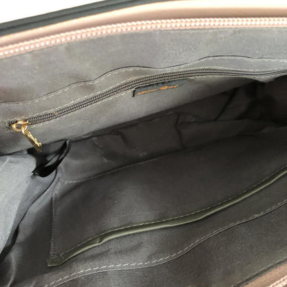 PINK Cotton Road PU Leather Handbag with FLORAL Panel