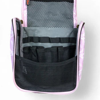 PINK PVC 4pce Cotton Road Vanity Toiletry Set with PROTEAS