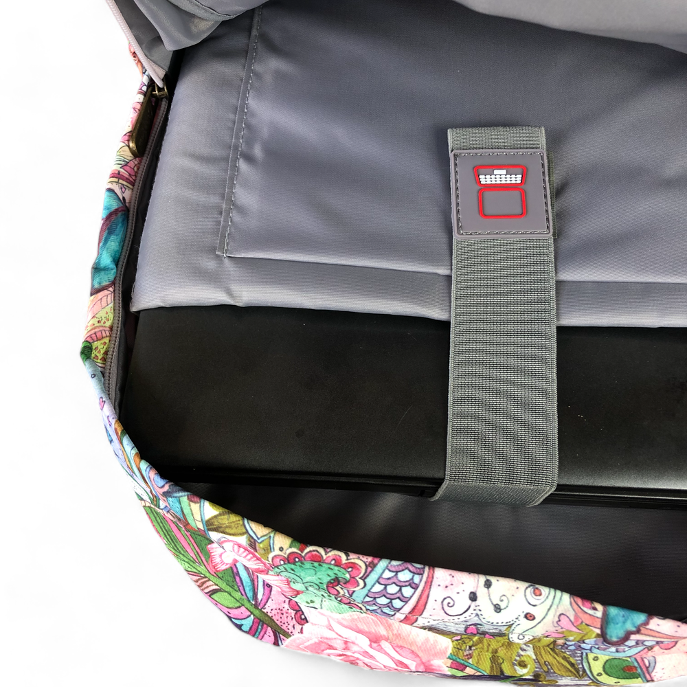 PINK FLORAL Canvas Cotton Road Backpack with BUTTERFLIES