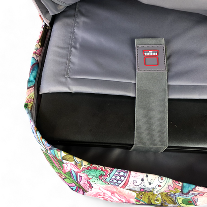 PINK FLORAL Canvas Cotton Road Backpack with BUTTERFLIES