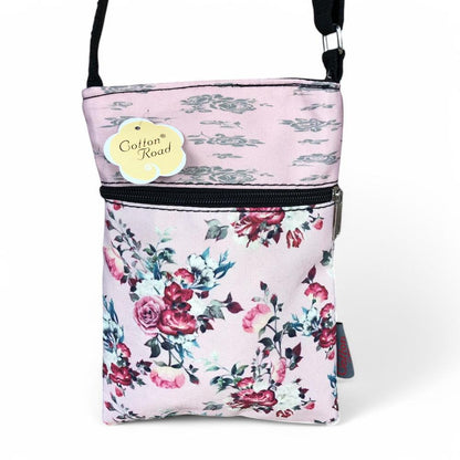 PINK FLORAL Cotton Road Mini Canvas Sling Bag