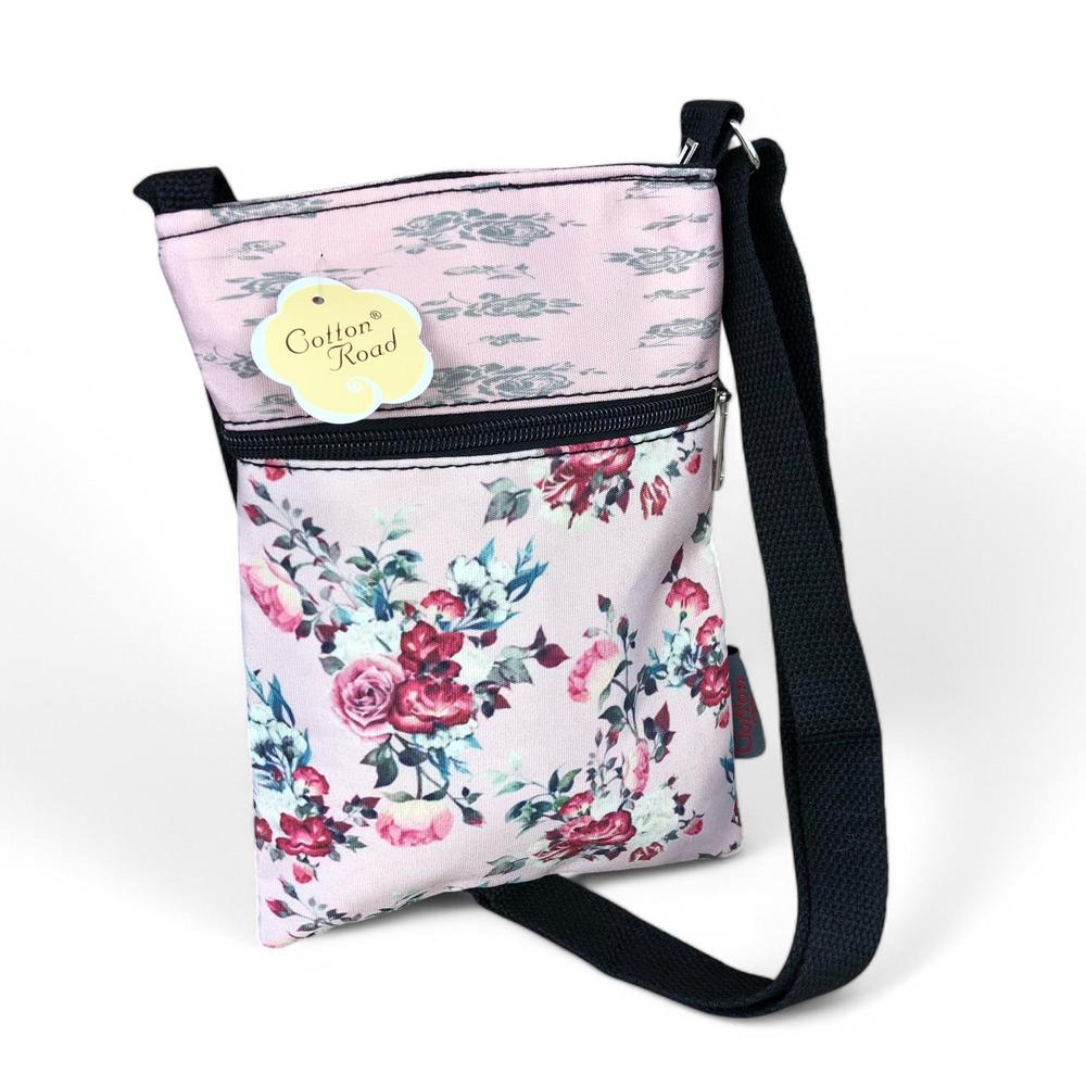 PINK FLORAL Cotton Road Mini Canvas Sling Bag
