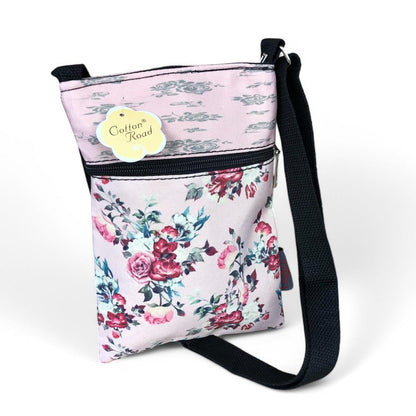 PINK FLORAL Cotton Road Mini Canvas Sling Bag